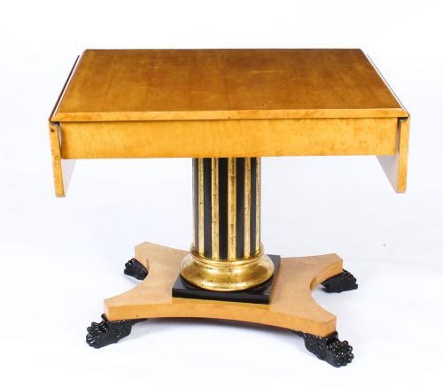 ANTIQUE BIEDERMEIER KARELIAN BIRCH ORMOLU SOFA TABLE C1820 19TH CENTURY - ADDITIONAL PHOTO 12