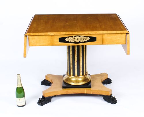 ANTIQUE BIEDERMEIER KARELIAN BIRCH ORMOLU SOFA TABLE C1820 19TH CENTURY - ADDITIONAL PHOTO 13