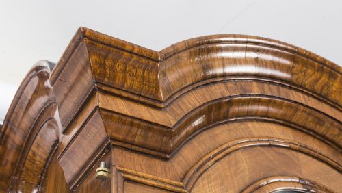 fig 4. Antique Queen Anne Burr Walnut Bureau Bookcase C1720 18th C