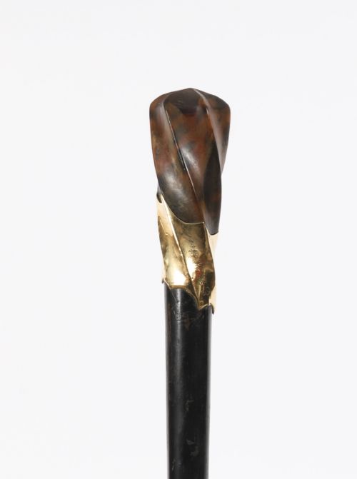 ANTIQUE WALKING STICK CANE 18CT GOLD POMMEL BY BRIGG'S LATE 19TH C 91CM 36 - ADDITIONAL PHOTO 12