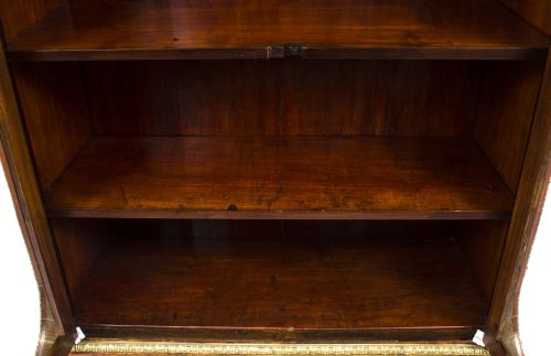 ANTIQUE VICTORIAN BURR WALNUT ORMOLU MOUNTED DISPLAY CABINET 19TH CENTURY - ADDITIONAL PHOTO 15