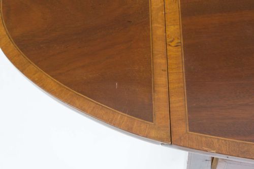 ANTIQUE EDWARDIAN INLAID DROP LEAF OCCASIONAL TABLE C1900 - ADDITIONAL PHOTO 7