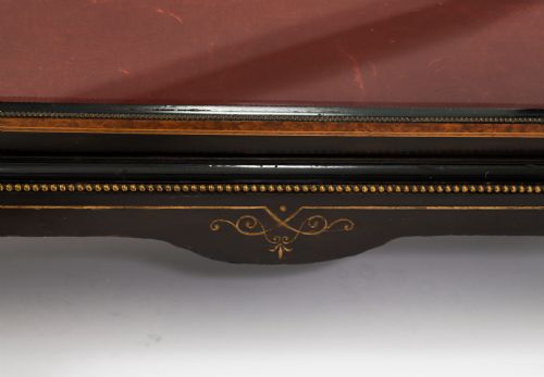 ANTIQUE VICTORIAN AMBOYNA EBONISED PIER DISPLAY CABINET 19TH C - ADDITIONAL PHOTO 6