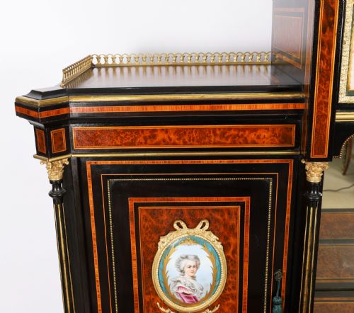 ANTIQUE VICTORIAN AMBOYNA INLAID BONHEUR DU JOUR C1860 19TH C - ADDITIONAL PHOTO 5