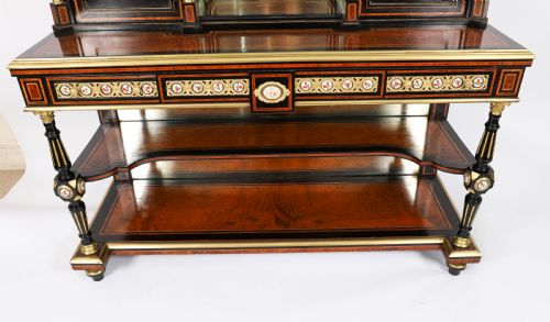 ANTIQUE VICTORIAN AMBOYNA INLAID BONHEUR DU JOUR C1860 19TH C - ADDITIONAL PHOTO 6