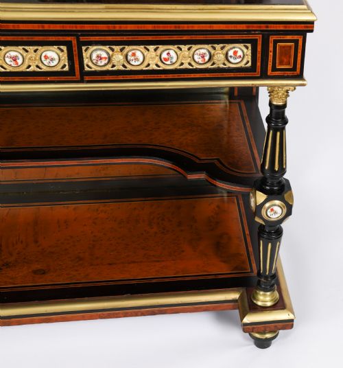 ANTIQUE VICTORIAN AMBOYNA INLAID BONHEUR DU JOUR C1860 19TH C - ADDITIONAL PHOTO 8