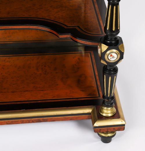 ANTIQUE VICTORIAN AMBOYNA INLAID BONHEUR DU JOUR C1860 19TH C - ADDITIONAL PHOTO 9