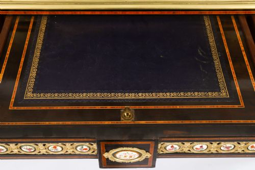 ANTIQUE VICTORIAN AMBOYNA INLAID BONHEUR DU JOUR C1860 19TH C - ADDITIONAL PHOTO 13