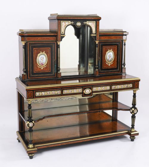 ANTIQUE VICTORIAN AMBOYNA INLAID BONHEUR DU JOUR C1860 19TH C - ADDITIONAL PHOTO 19