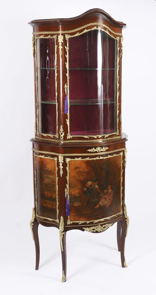 Antique French Vernis Martin Vitrine Display Cabinet C1880 19th C