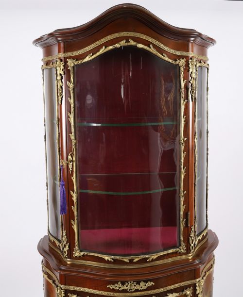 fig 2. Antique French Vernis Martin Vitrine Display Cabinet C1880 19th C