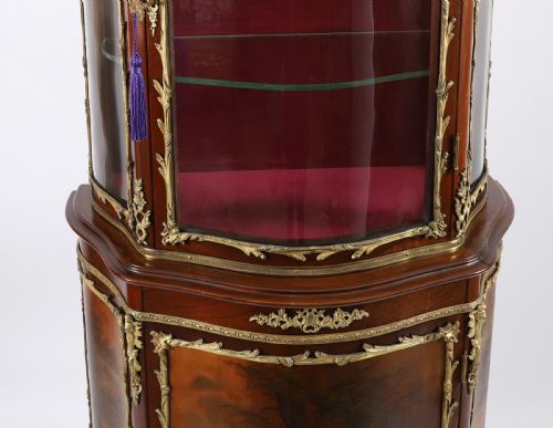 fig 3. Antique French Vernis Martin Vitrine Display Cabinet C1880 19th C
