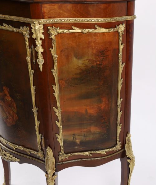fig 4. Antique French Vernis Martin Vitrine Display Cabinet C1880 19th C