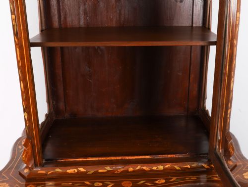 ANTIQUE DUTCH MARQUETRY WALNUT CABINET ON CHEST 18TH CENTURY - ADDITIONAL PHOTO 6
