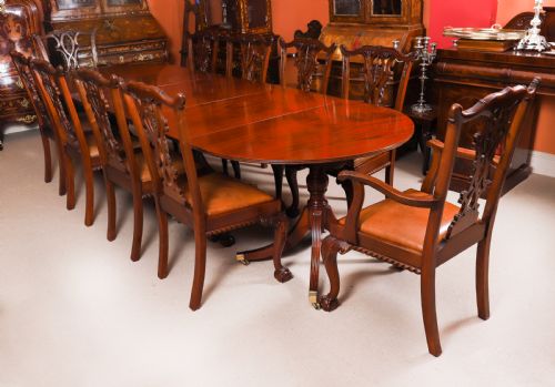 ANTIQUE 11FT GEORGE IV REGENCY TRIPLE PILLAR DINING TABLE C1830 19TH C - ADDITIONAL PHOTO 2