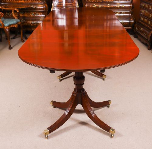 ANTIQUE 11FT GEORGE IV REGENCY TRIPLE PILLAR DINING TABLE C1830 19TH C - ADDITIONAL PHOTO 3