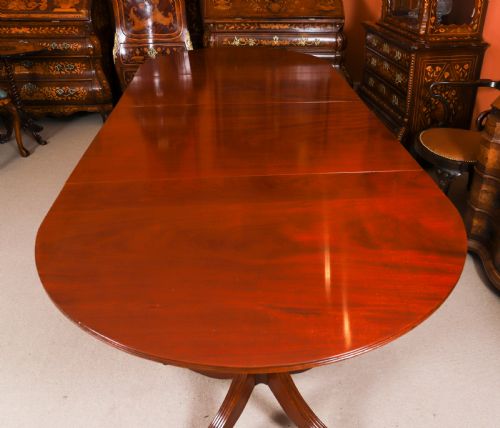 ANTIQUE 11FT GEORGE IV REGENCY TRIPLE PILLAR DINING TABLE C1830 19TH C - ADDITIONAL PHOTO 11