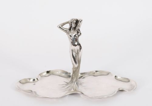 Antique German Wmf Silver Plated Sweets / Visiting Card / Key/ Tray Circa 1900
