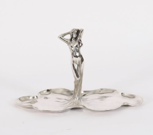 fig 4. Antique German WMF Silver Plated Sweets / Visiting Card / Key/ Tray Circa 1900