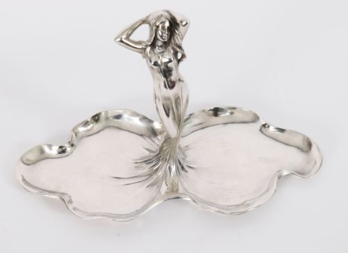 fig 8. Antique German WMF Silver Plated Sweets / Visiting Card / Key/ Tray Circa 1900