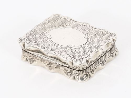 Antique Edwardian Sterling Silver Snuff Pill Box by Colen Hewer Cheshire 1901