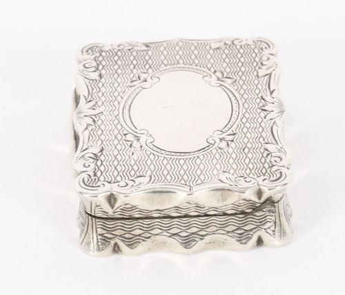 fig 1. Antique Edwardian Sterling Silver Snuff Pill Box By Colen Hewer Cheshire 1901