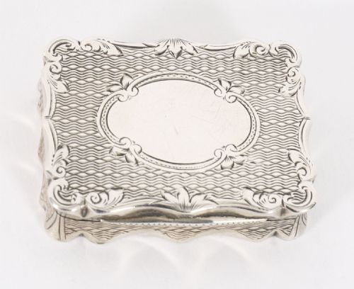 fig 2. Antique Edwardian Sterling Silver Snuff Pill Box By Colen Hewer Cheshire 1901