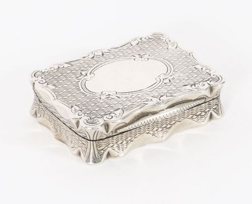 fig 3. Antique Edwardian Sterling Silver Snuff Pill Box By Colen Hewer Cheshire 1901