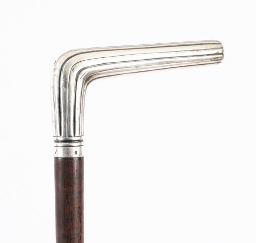 Antique French Silver Walking Cane Stick19th Century 88cm 34.5inch