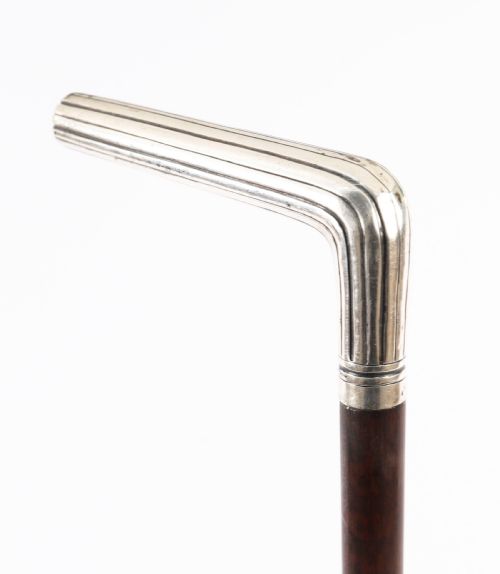 fig 2. Antique French Silver Walking Cane Stick19th Century 88cm 34.5inch