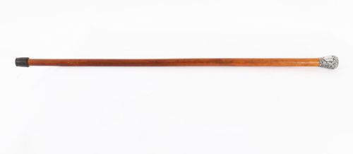 ANTIQUE ENGLISH SILVER TOPPED WALKING STICK CANE 99CM 39 INCHES - ADDITIONAL PHOTO 1
