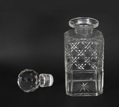 ANTIQUE SATIN WOOD INLAID THREE CUT CRYSTAL DECANTER TANTALUS GAMES 19TH C - ADDITIONAL PHOTO 16