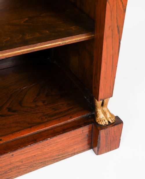 fig 10. Antique French Empire Marble Top Open Bookcase Mid 19th Century