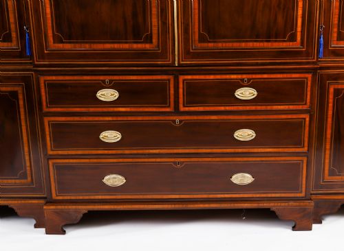 fig 2. Antique George III Flame Mahogany Breakfront Wardrobe C1780 18th C