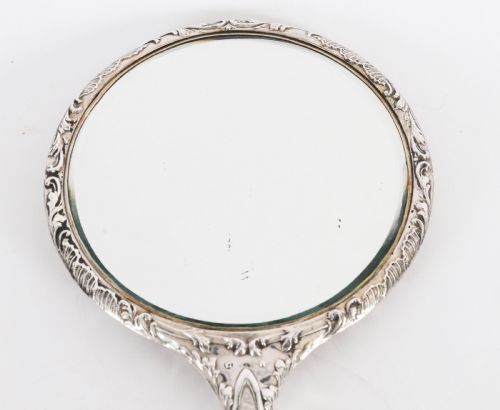 ANTIQUE STERLING SILVER CHERUBS HAND MIRROR S BLANCKENSEE SON BIRMINGHAM 1912 - ADDITIONAL PHOTO 11