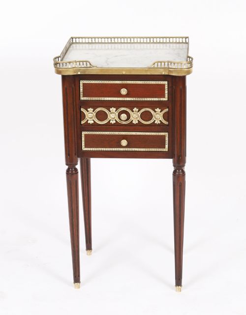 ANTIQUE PAIR FRENCH EMPIRE ORMOLU MOUNTED BEDSIDE CABINETS 19TH CENTURY - ADDITIONAL PHOTO 6
