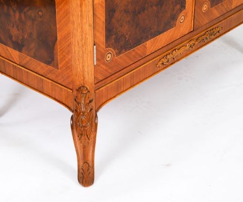 ANTIQUE ART DECO WALNUT MARQUETRY COCKTAIL CABINET DRY BAR BY EPSTEIN C 1930 - ADDITIONAL PHOTO 12
