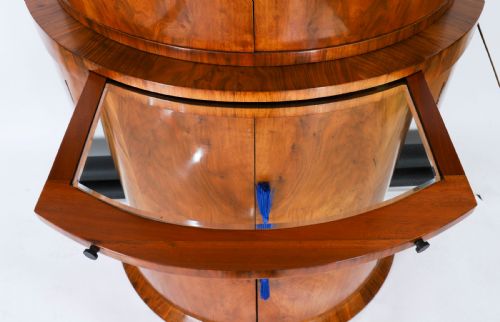 fig 3. Antique Art Deco Burr Walnut Cocktail Cabinet by Hille C1920