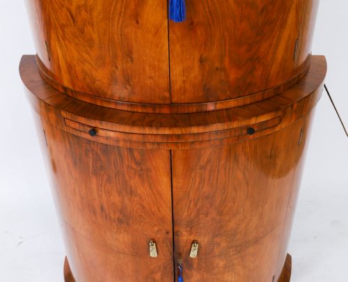 fig 6. Antique Art Deco Burr Walnut Cocktail Cabinet by Hille C1920