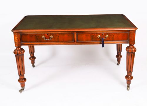 ANTIQUE VICTORIAN PARTNERS WRITING LIBRARY TABLE 19TH C - ADDITIONAL PHOTO 1