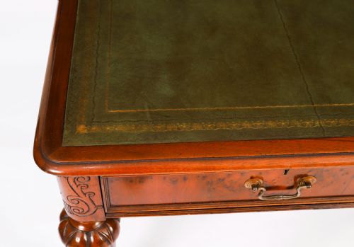 ANTIQUE VICTORIAN PARTNERS WRITING LIBRARY TABLE 19TH C - ADDITIONAL PHOTO 3