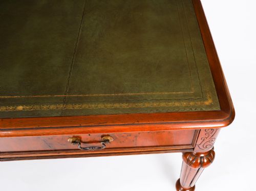 ANTIQUE VICTORIAN PARTNERS WRITING LIBRARY TABLE 19TH C - ADDITIONAL PHOTO 5