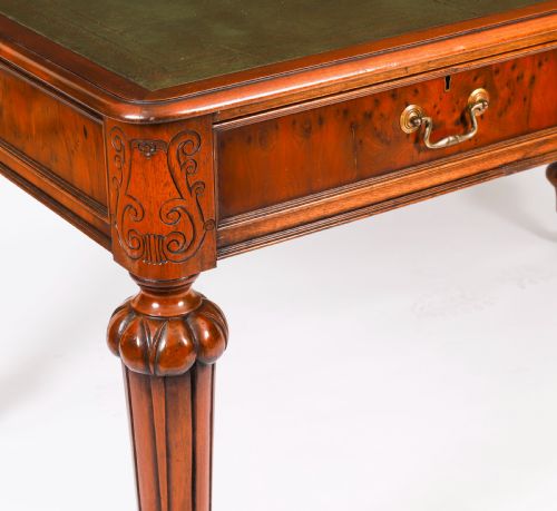 ANTIQUE VICTORIAN PARTNERS WRITING LIBRARY TABLE 19TH C - ADDITIONAL PHOTO 8