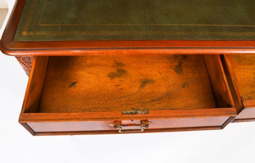 ANTIQUE VICTORIAN PARTNERS WRITING LIBRARY TABLE 19TH C - ADDITIONAL PHOTO 15