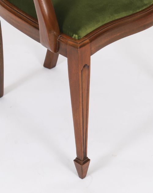 ANTIQUE SET 8 EDWARDIAN SHIELD BACK DINING CHAIRS CIRCA 1910 20TH C - ADDITIONAL PHOTO 9