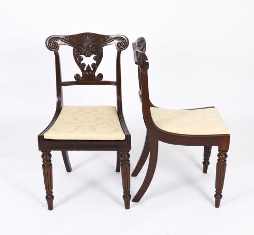 ANTIQUE SET 12 IRISH REGENCY BAR BACK DINING CHAIRS C1825 19TH C - ADDITIONAL PHOTO 1
