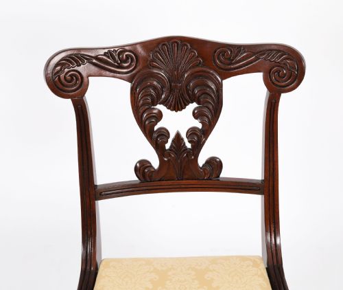 ANTIQUE SET 12 IRISH REGENCY BAR BACK DINING CHAIRS C1825 19TH C - ADDITIONAL PHOTO 4