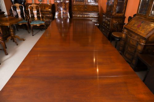 ANTIQUE 13FT REGENCY REVIVAL TRIPLE PILLAR DINING TABLE BY WHYTOCK REID C1900 - ADDITIONAL PHOTO 5