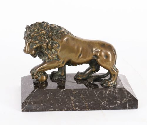 fig 2. Antique French Grand Tour Bronze Sculpture of The Medici Lion 19th C