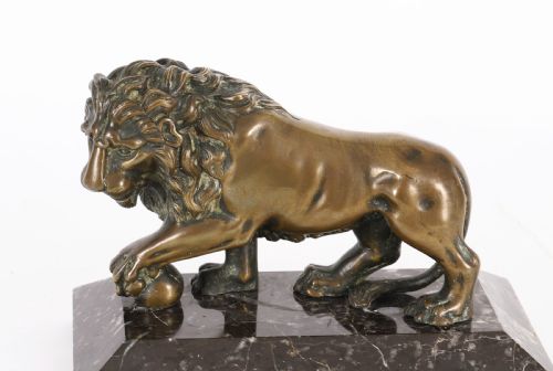 fig 3. Antique French Grand Tour Bronze Sculpture of The Medici Lion 19th C